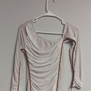 Elegant Cream Ruched Top